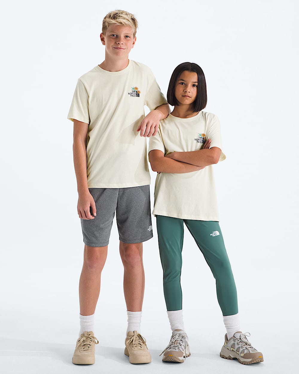 Boys  Girls Evolution Flora ShortSleeve TeeGraphic TNF Main