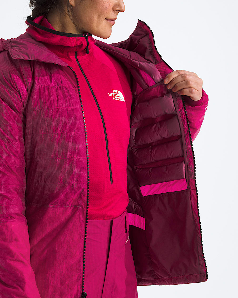Womens Summit Series 5050 AMK Hoodie TNF MODELINT