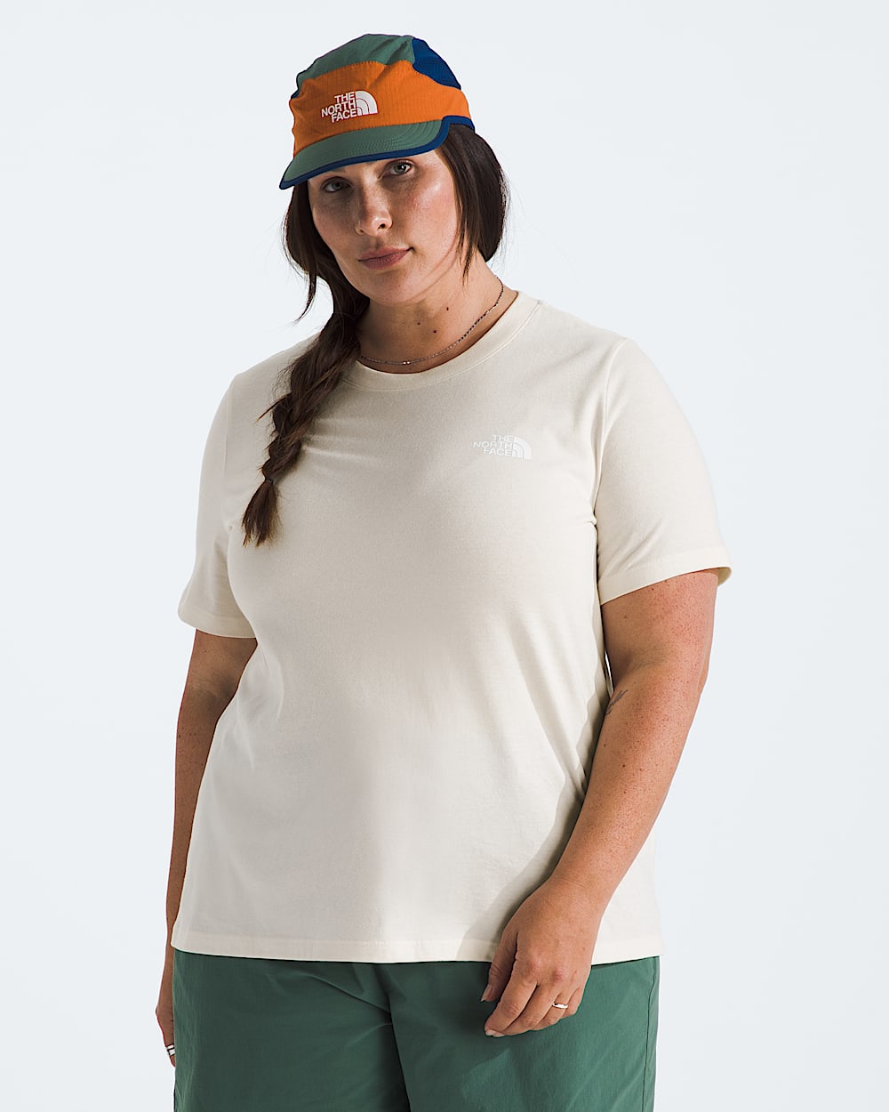 Womens Plus Evolution Box NSE Relaxed ShortSleeve Tee TNF BACK