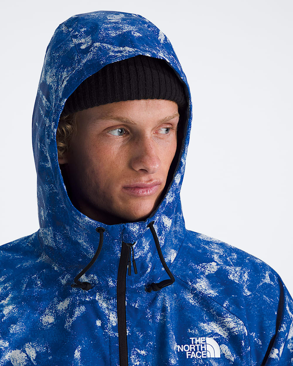 Mens Antora Rain HoodiePrint TNF MODELHOOD2