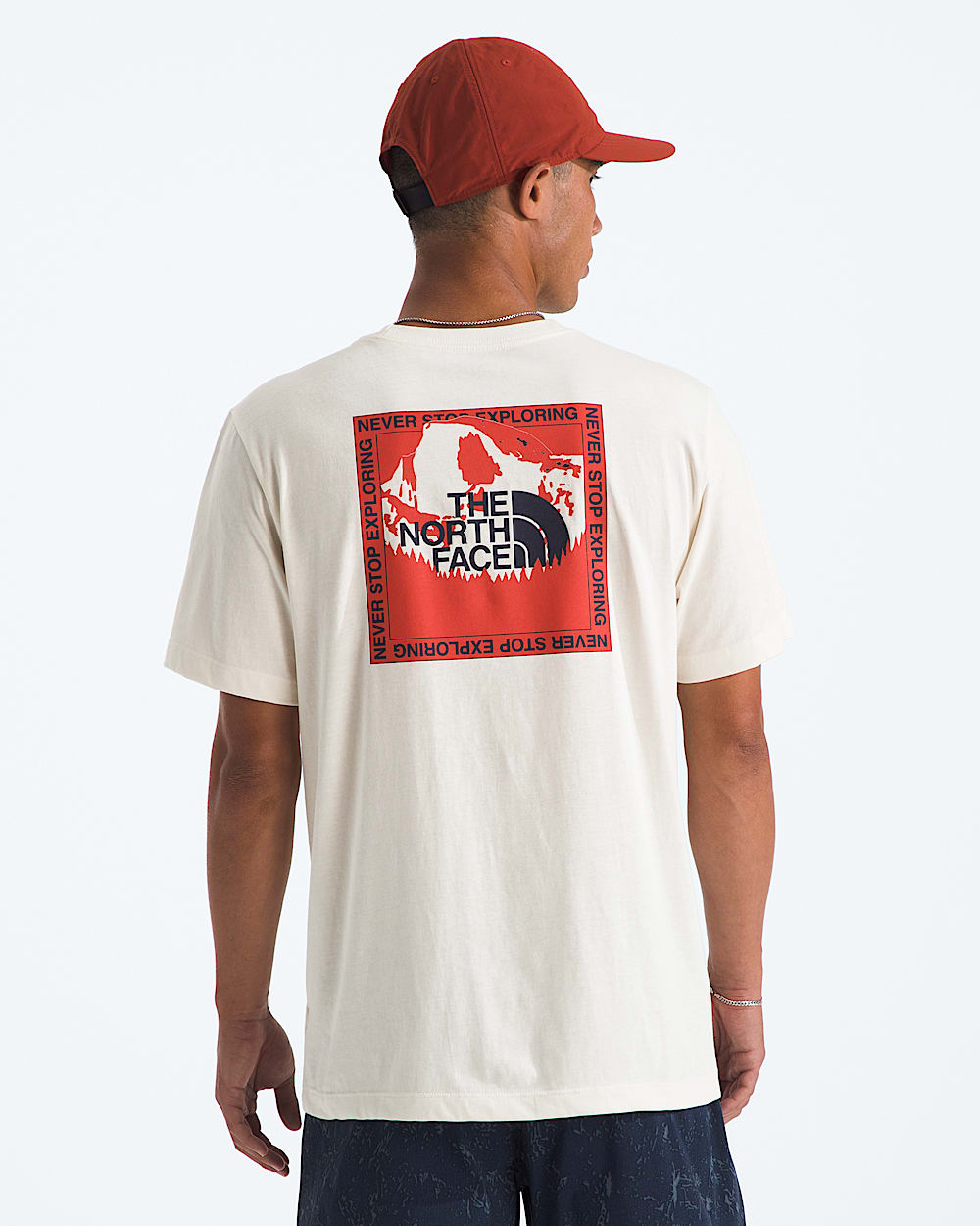 Mens Stay Exploring Regular ShortSleeve Tee TNF HERO