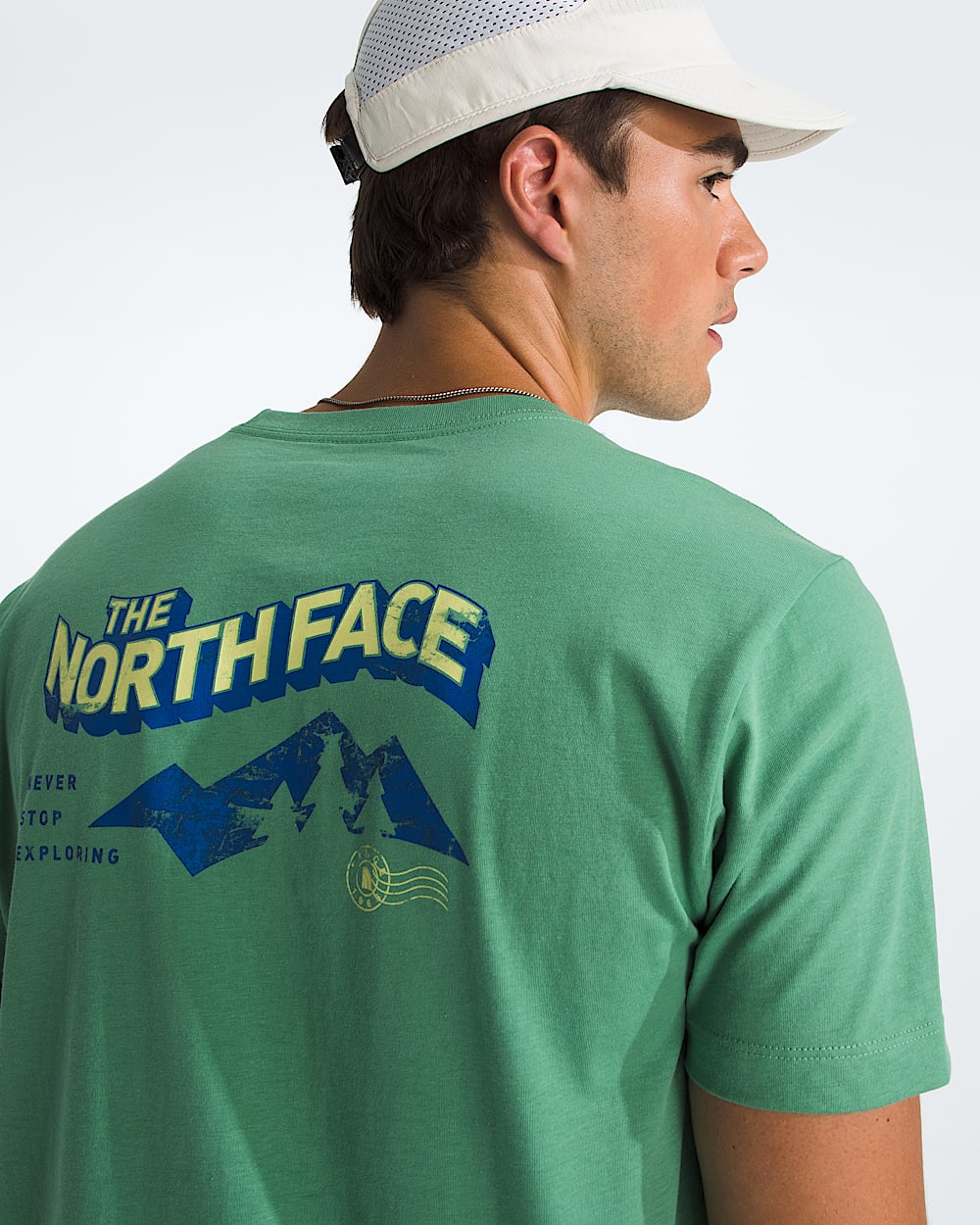 Mens Explore Postcard Regular ShortSleeve Tee TNF HERO2