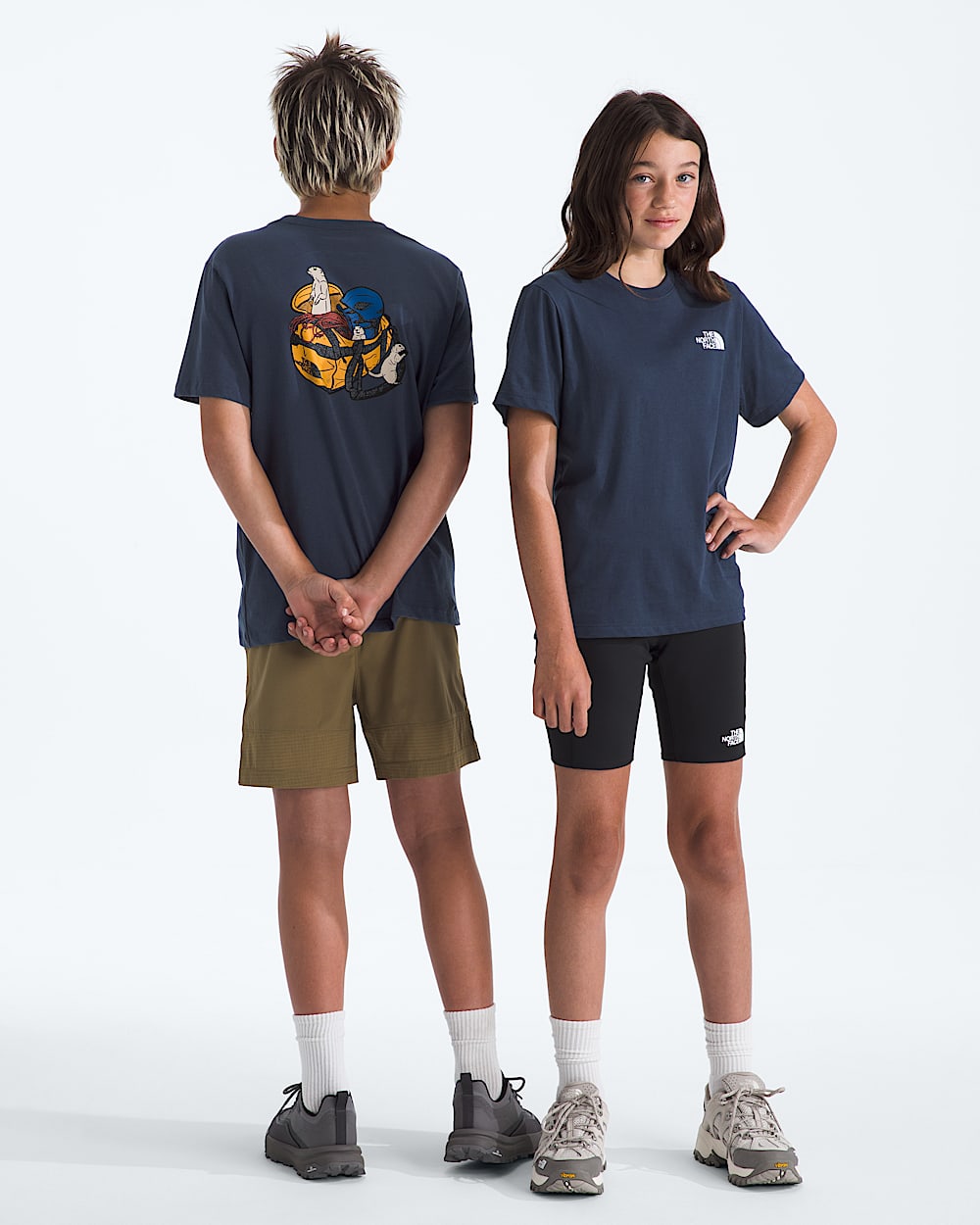 Boys  Girls Woodland Wanderer Regular ShortSleeve Tee TNF Main