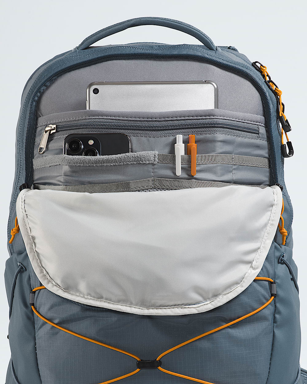 does the north face jester backpack have a laptop sleeve Women's Luxe Glass Brands Snackle box ideas to Updated front compartment simplifies Color:Blue Dolphin Glow
