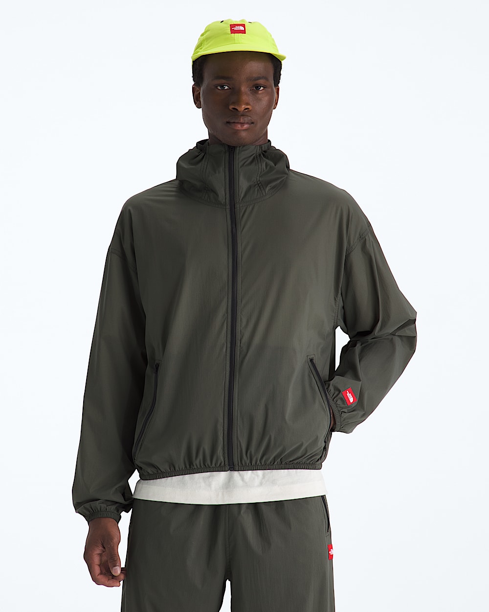 Manteau coupevent  capuchon compressible TNF Red Box pour hommes TNF HERO