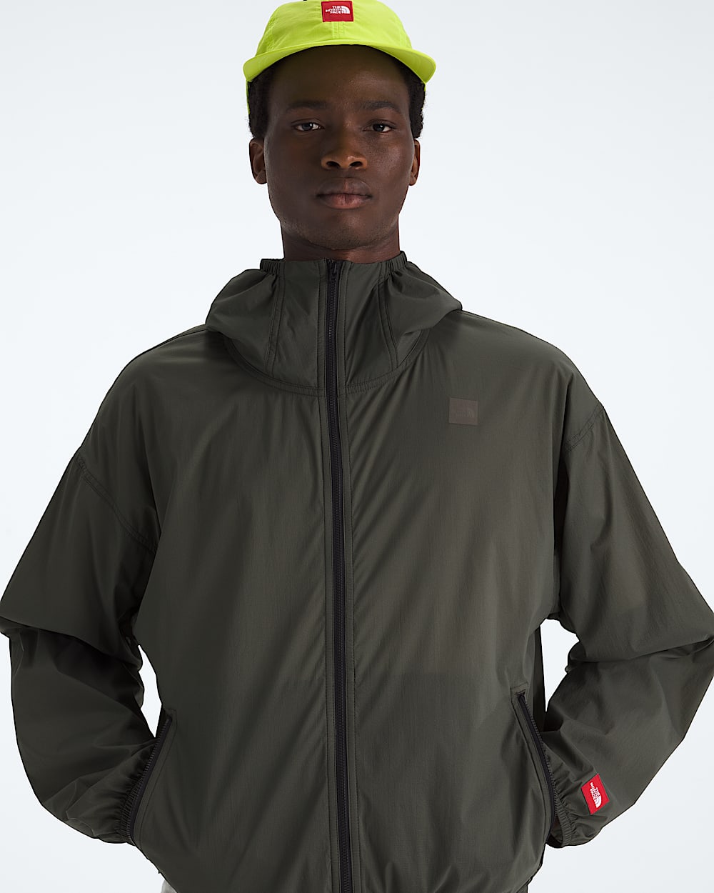 Manteau coupevent  capuchon compressible TNF Red Box pour hommes TNF HERO3