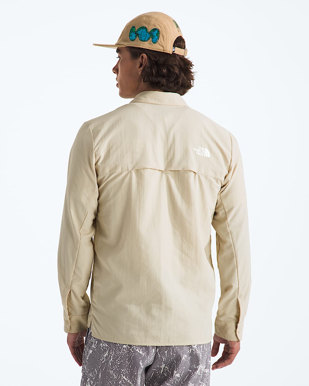 Mens Packable LongSleeve Shirt TNF BACK