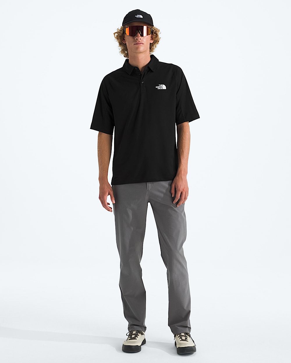Mens LIGHTRANGE Packable ShortSleeve Polo TNF HERO2