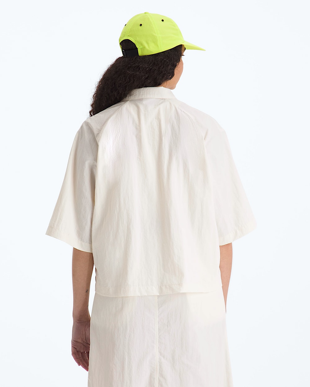 Womens TNF Red Box Nylon ShortSleeve Shirt TNF BACK