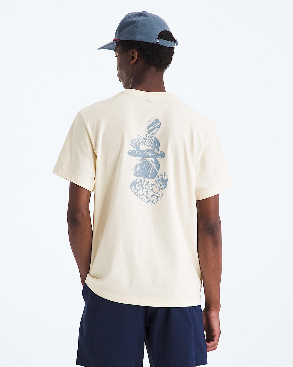 Mens Stones Relaxed ShortSleeve TeeGraphic TNF BACK