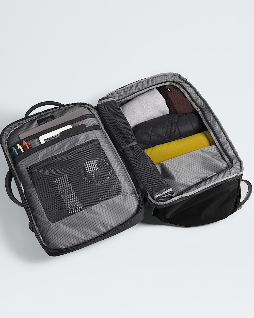 best tnf backpack for travel The North Face Borealis Laptop Pack, Asphalt Gy Lt Hth/TNF Blk-NPF, OSFA | Water Repellent, Laptop Sleeve, Large Main Compartment the Borealis has got you covered Base Camp Voyager Pro Travel