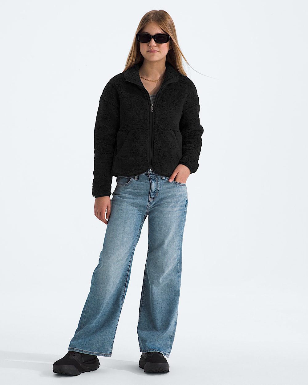 Girls Cabin Fleece FullZip Jacket TNF HERO2