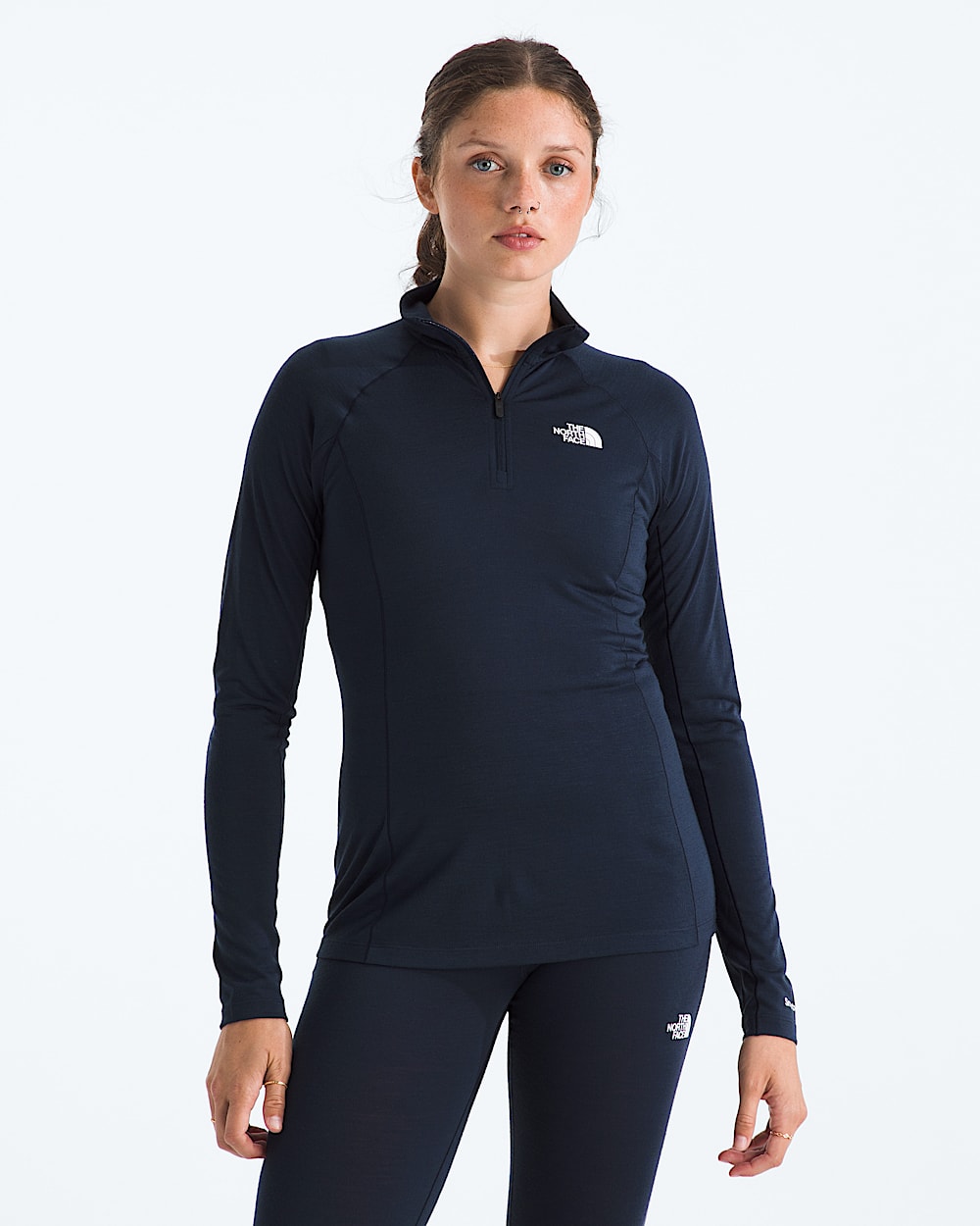 TNF X Smartwool Womens Merino Blend 150 LongSleeve Zip TNF Main