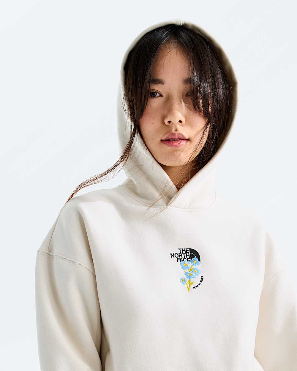 Womens Places We Love HoodieHimalayan Blue Poppy TNF HERO2