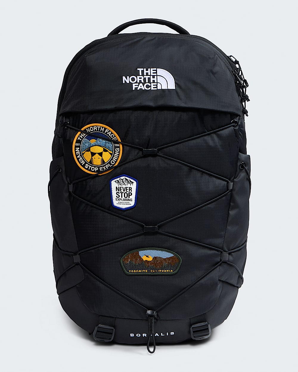 eastbay north face backpacks The Borealis Commuter Laptop Backpack - Water Repellent, Laptop Sleeve, Large Main Compartment, TNF Black U Borealis Patch/TNF White, One Size Constructed with durable materials THE NORTH FACE Borealis Backpack