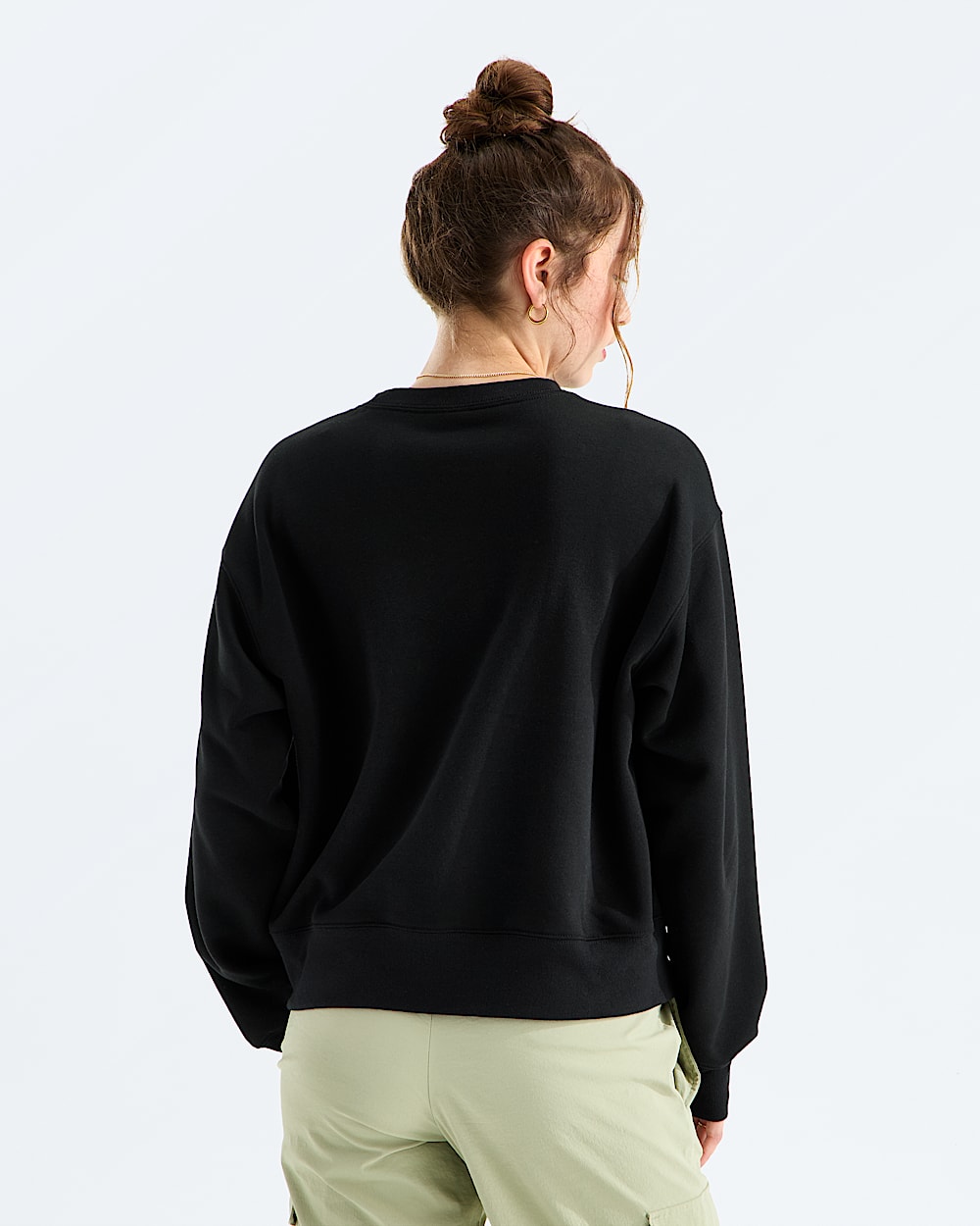 Womens TNF Essential Simple Dome Boxy Oversize Crew TNF BACK