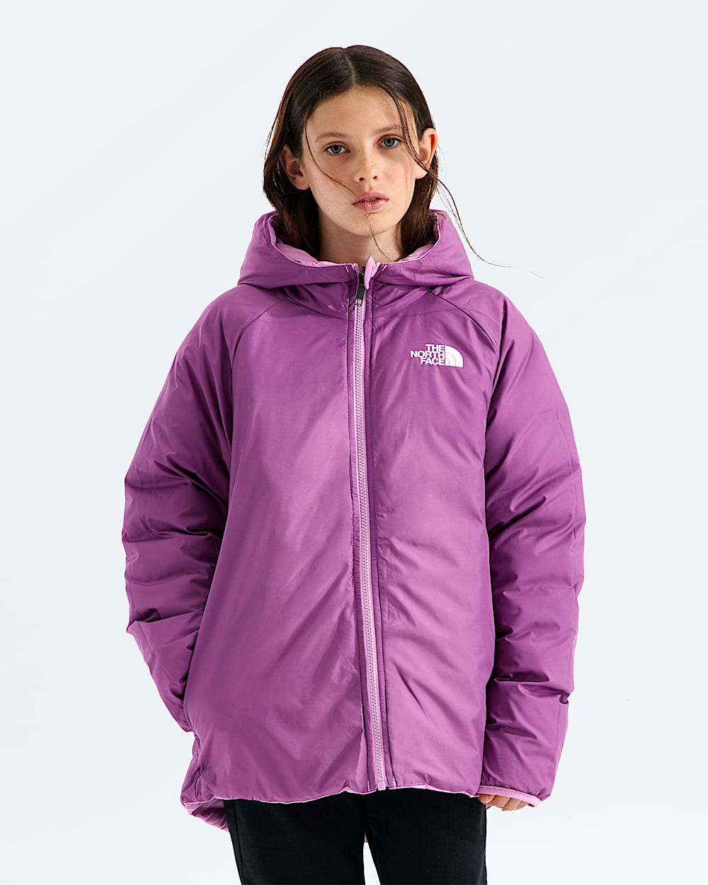 Veste  capuche rversible Perrito pour filles TNF HEROREV