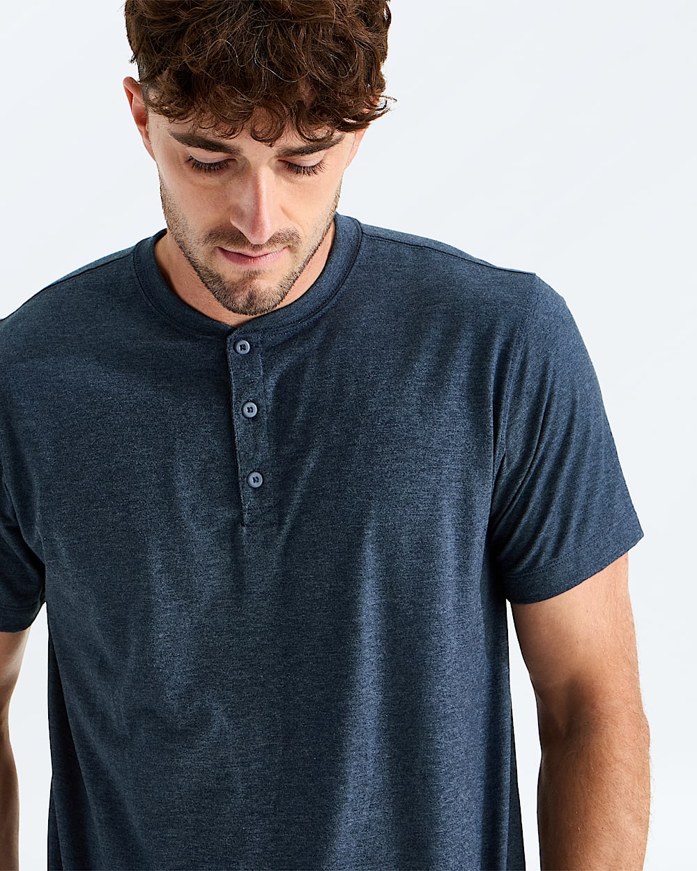Men’s Tri-Blend Short-Sleeve Henley