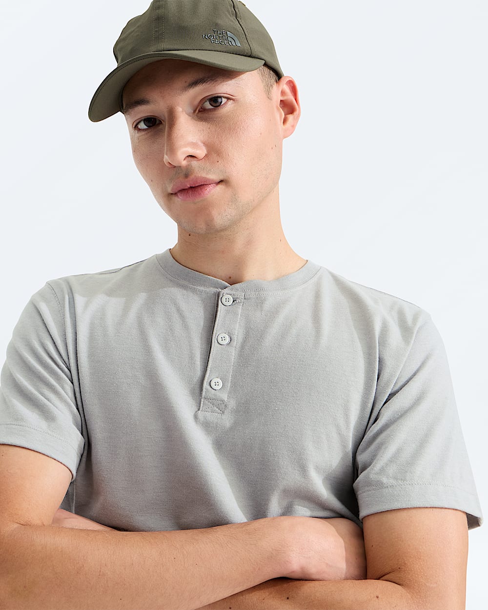 Mens TriBlend ShortSleeve Henley TNF HERO2