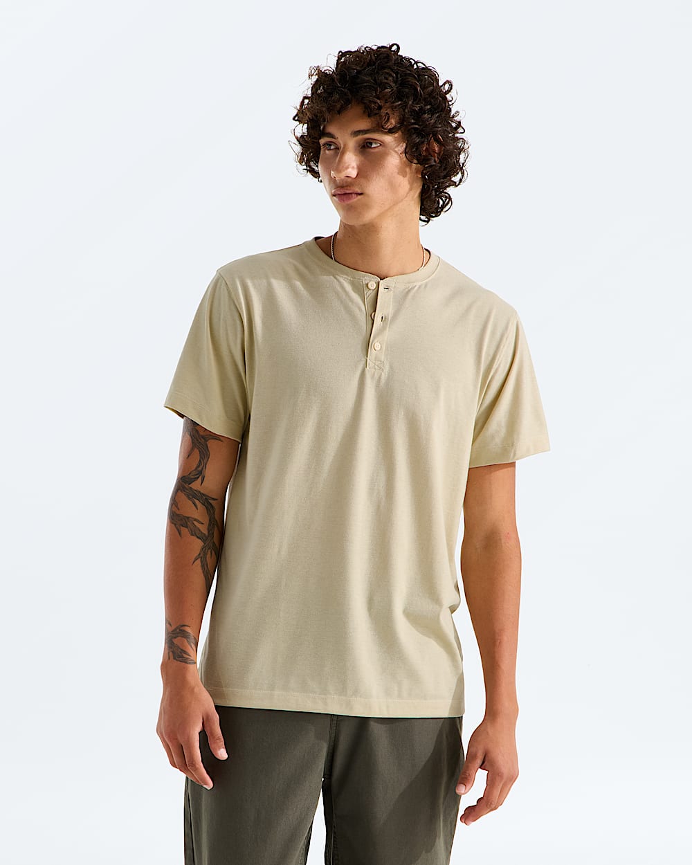THENOTHFACE×HenderSchemeHSNuptseDownMule Men's Tri-Blend Short-Sleeve Henley | The North Face
