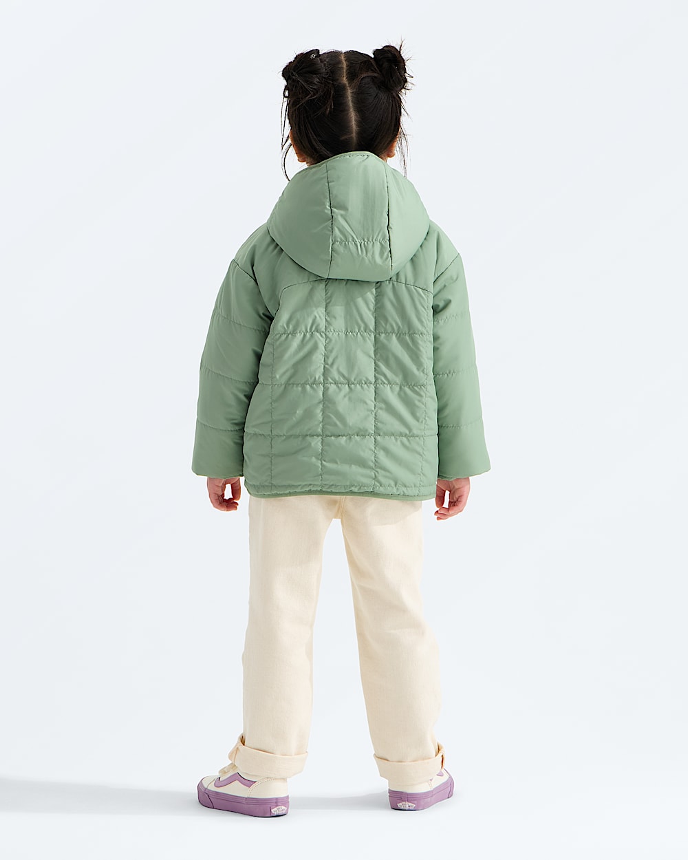 Kids Girls Reversible Shasta FullZip Hooded Jacket TNF BACK