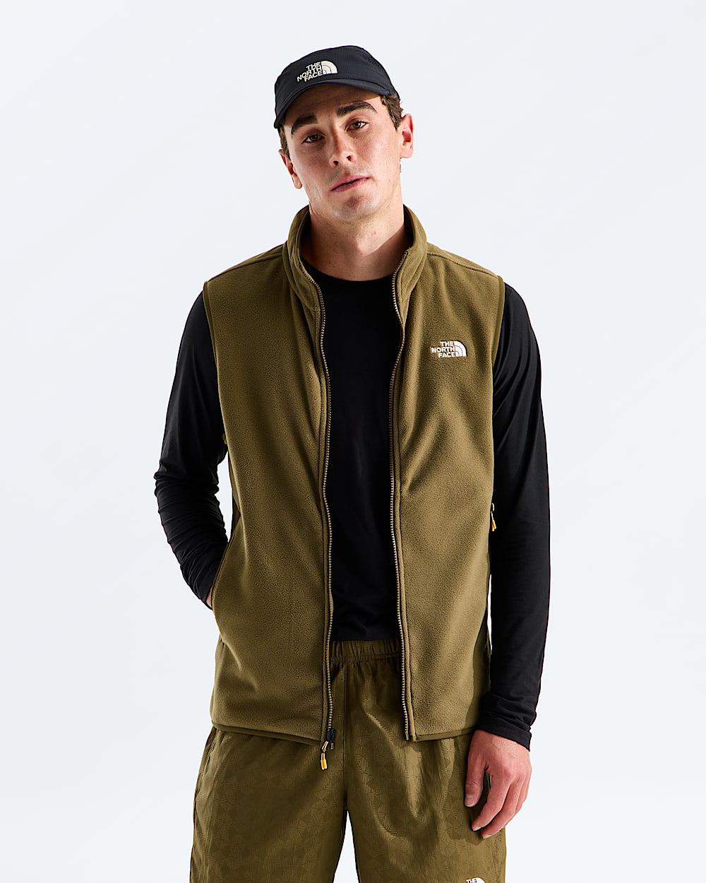 Mens Glacier Fleece Vest TNF Main