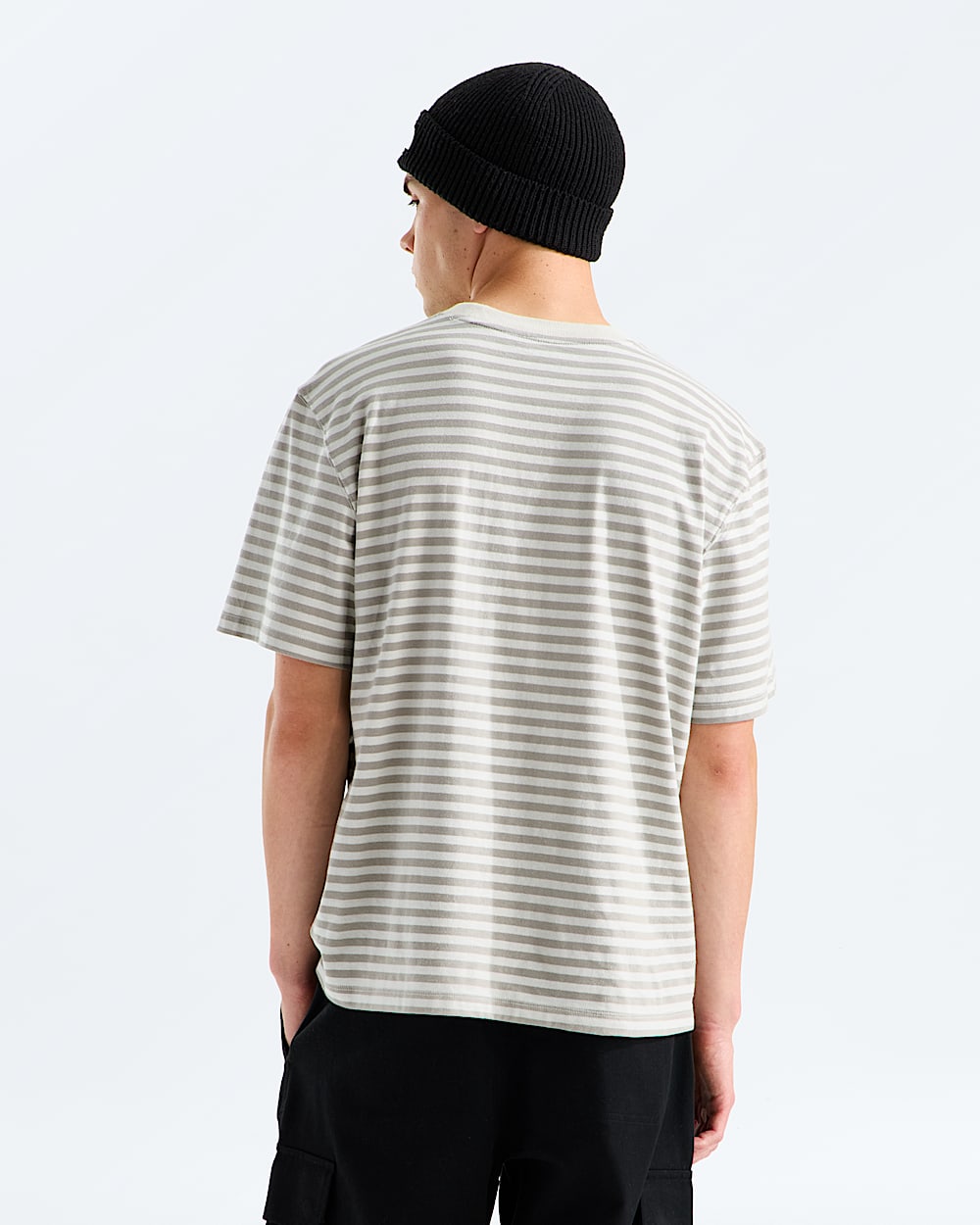 Mens Vista Stripe ShortSleeve Tee TNF BACK
