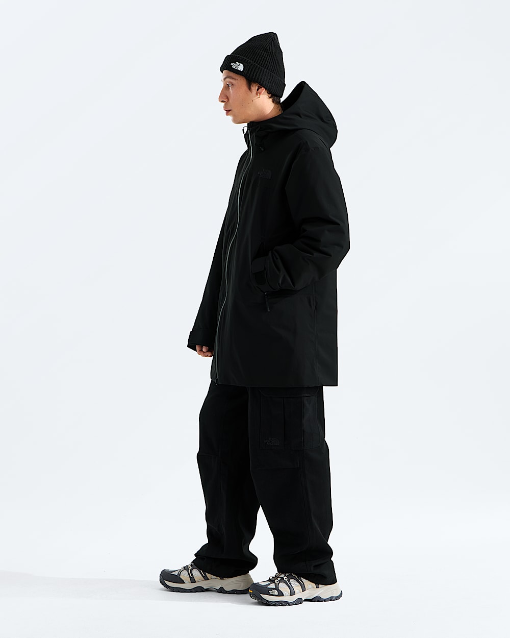 Mens TNF Range Lightweight Hooded Parka TNF MODEL34