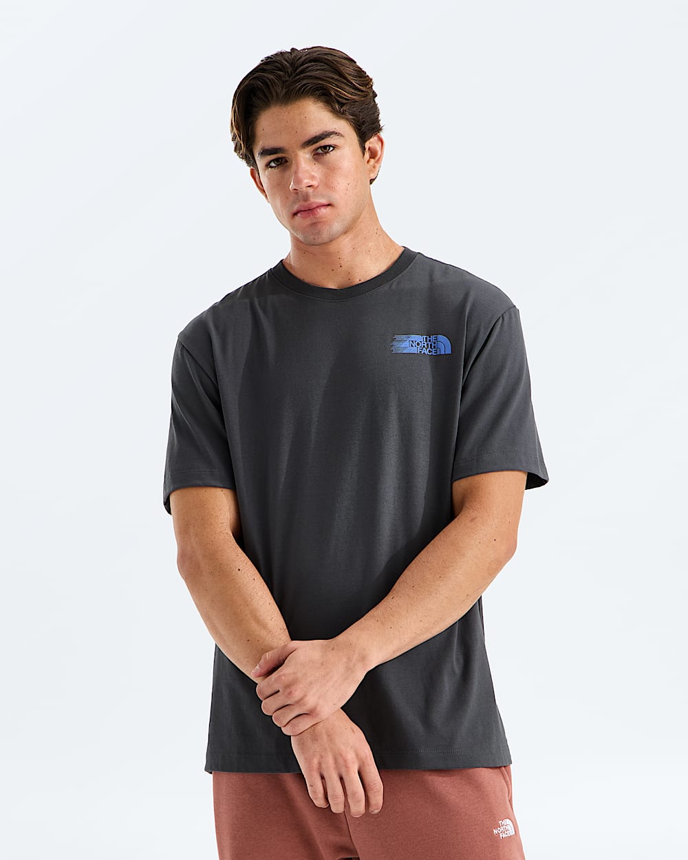 Mens Retro Trail Relaxed ShortSleeve TeeGraphic TNF BACK