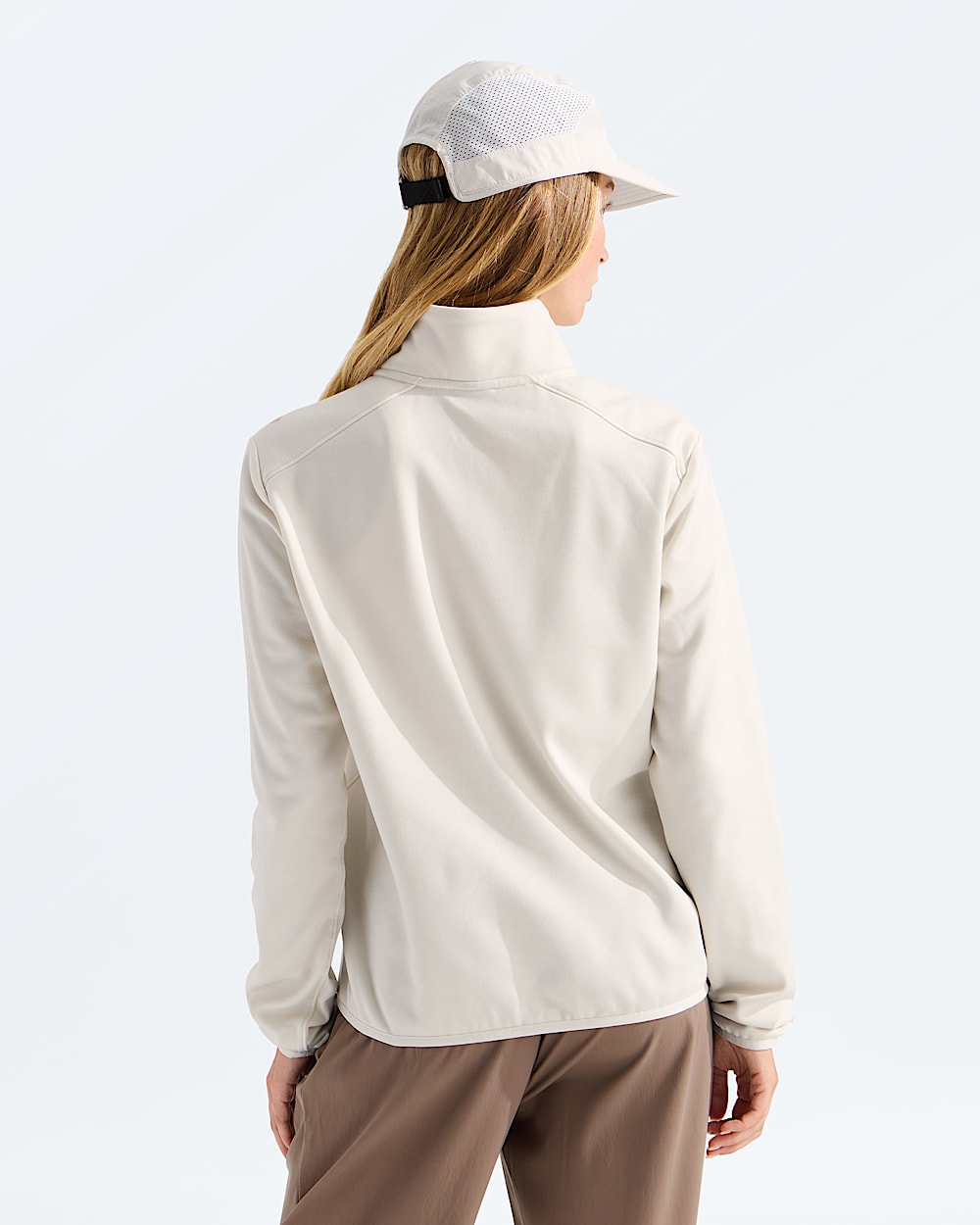 Womens TNF Performance Fleece Zip TNF BACK