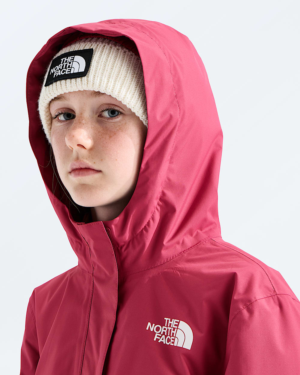 Girls Warm Antora Rain Jacket TNF MODELHOOD2