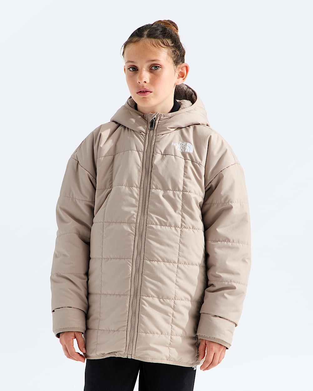 Girls Reversible Shasta Short Parka TNF HERO