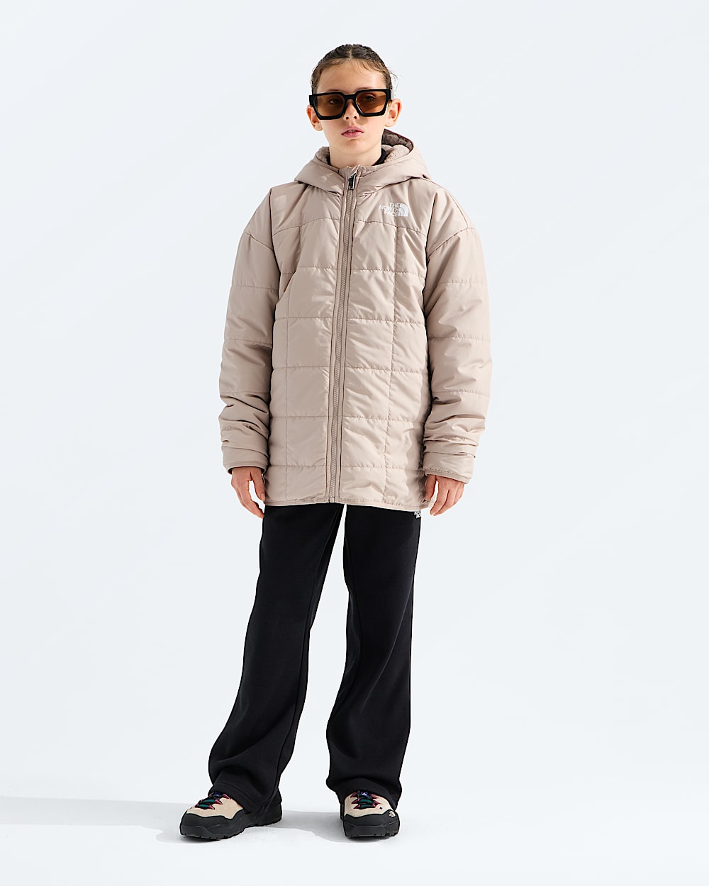 Girls Reversible Shasta Short Parka TNF HERO2