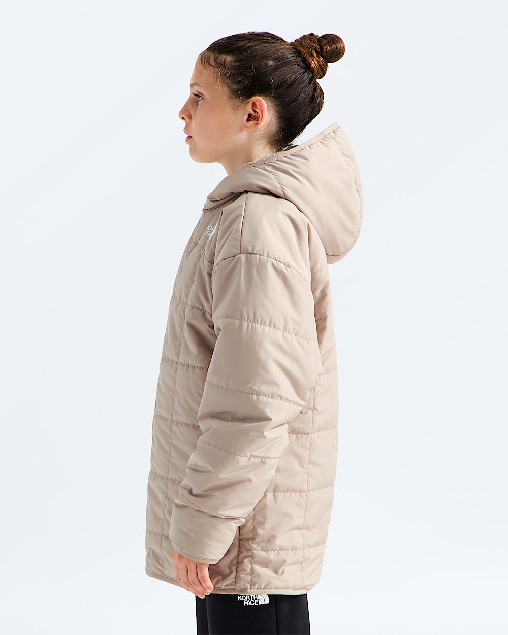 Girls Reversible Shasta Short Parka TNF MODEL34