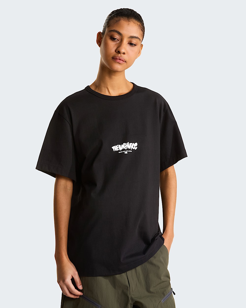 Unisex NSE Relaxed Short Sleeve Tee  Logo Play TNF BACK