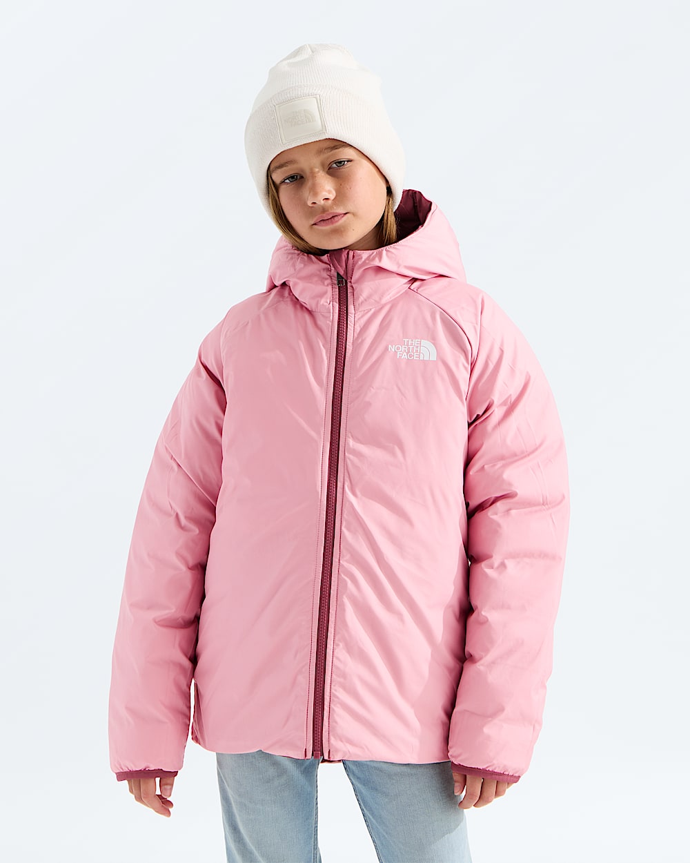 Girls Reversible Perrito Hooded Jacket TNF HEROREV
