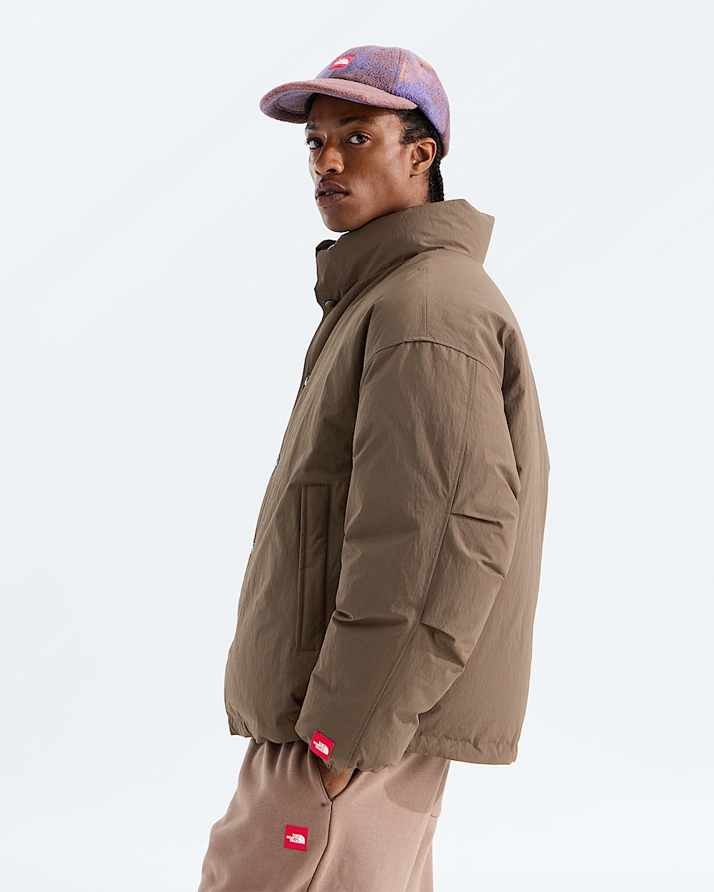Mens TNF Red Box Down Jacket TNF MODEL34