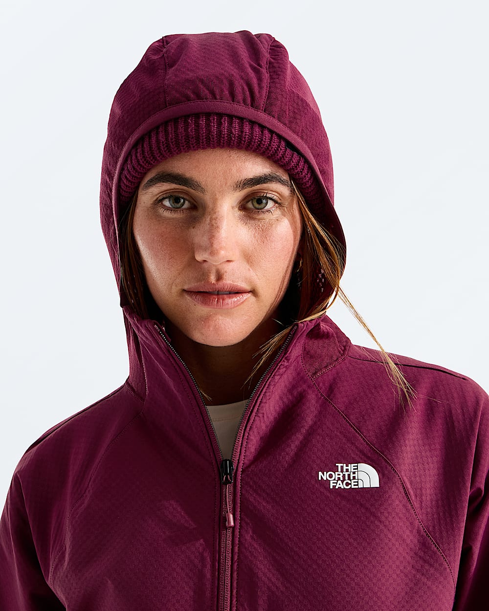 Womens Tek Approach FUTUREFLEECE Hooded Jacket TNF MODELHOOD2