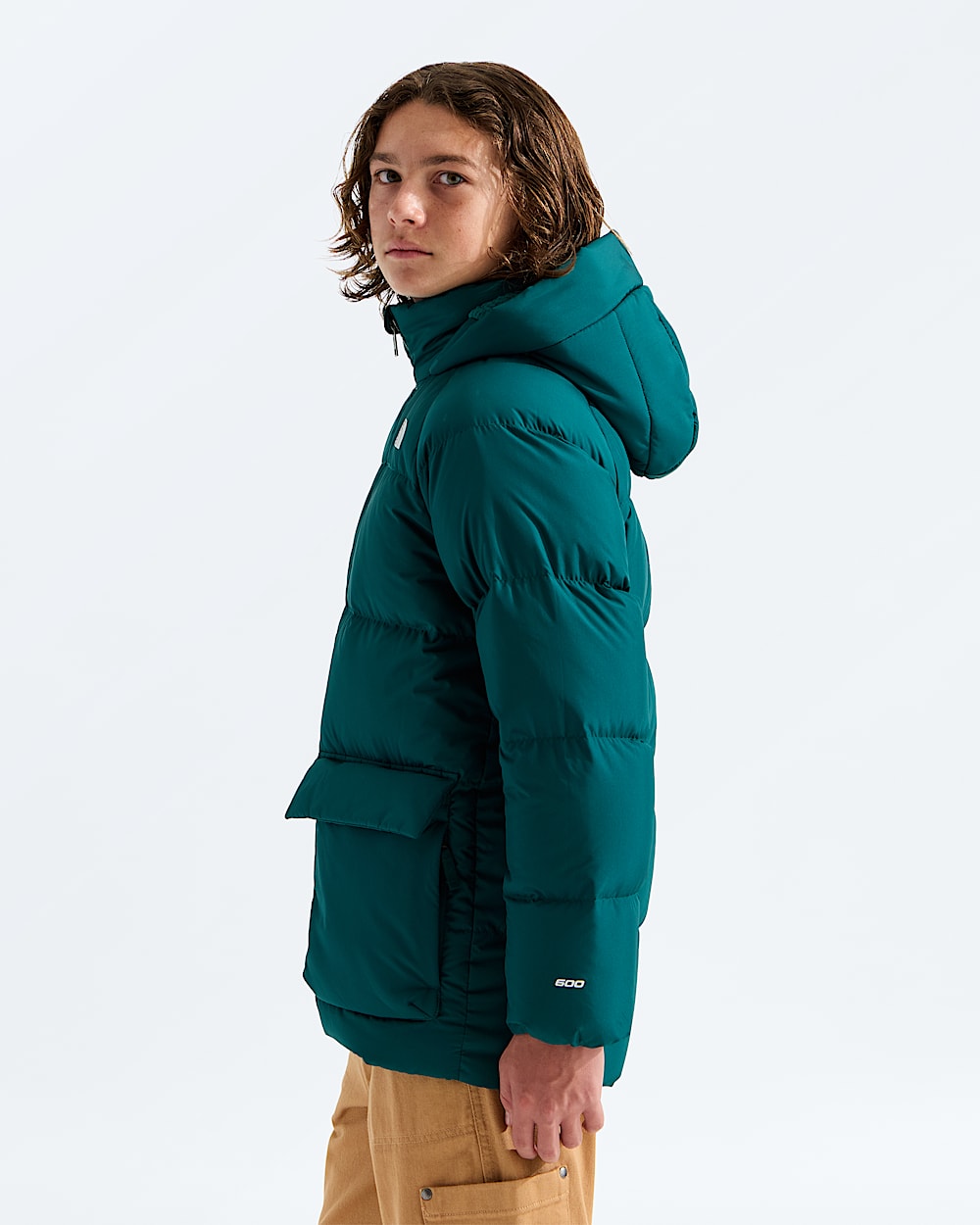 Courte parka double en molleton North Down pour garons et filles TNF MODEL34