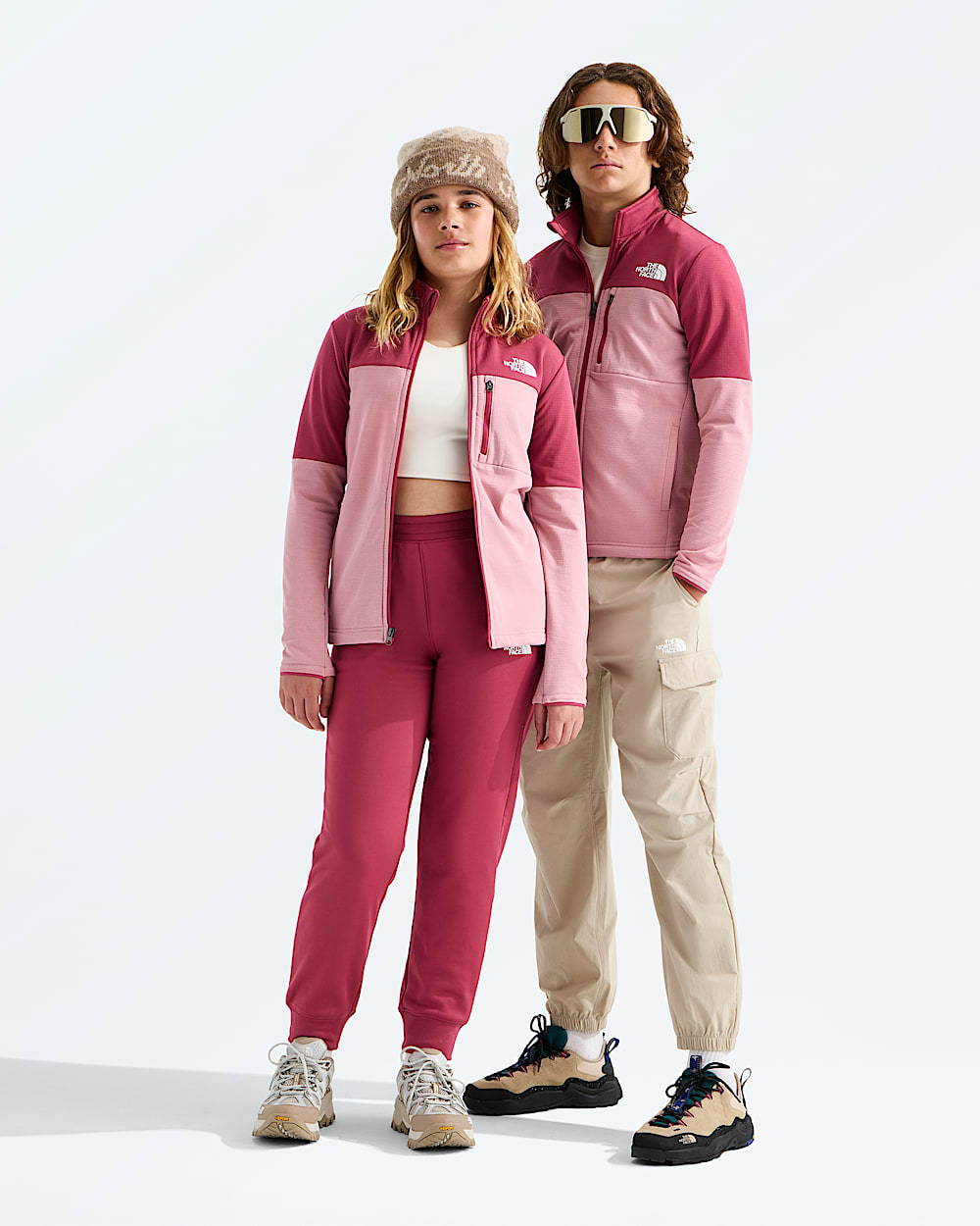 Couche intermdiaire Hike  fermeture  glissire pour garons et filles TNF HERO