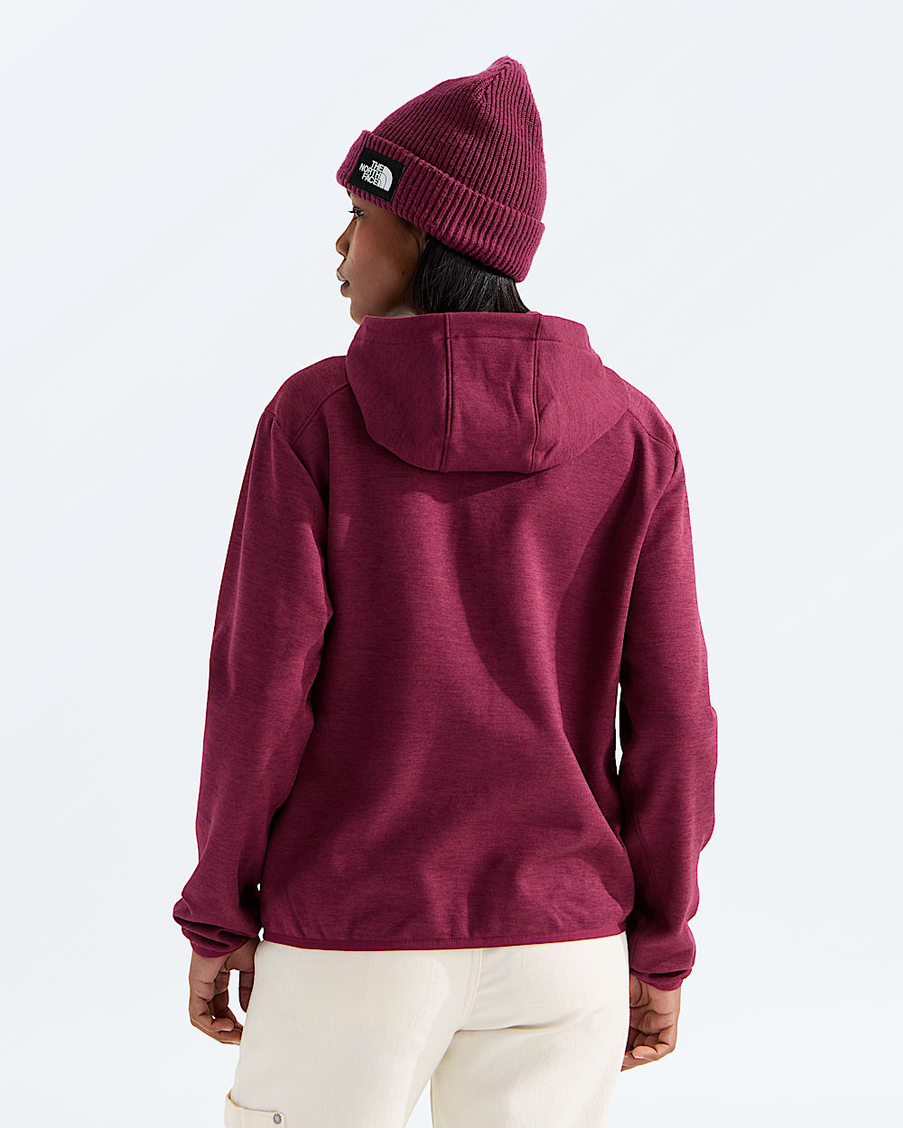 Womens TNF Performance Fleece FullZip Hoodie TNF BACK