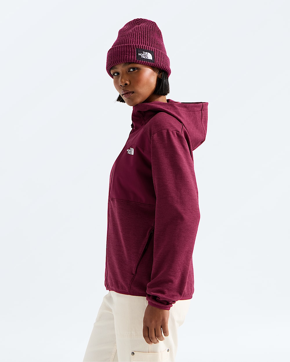Womens TNF Performance Fleece FullZip Hoodie TNF MODEL34