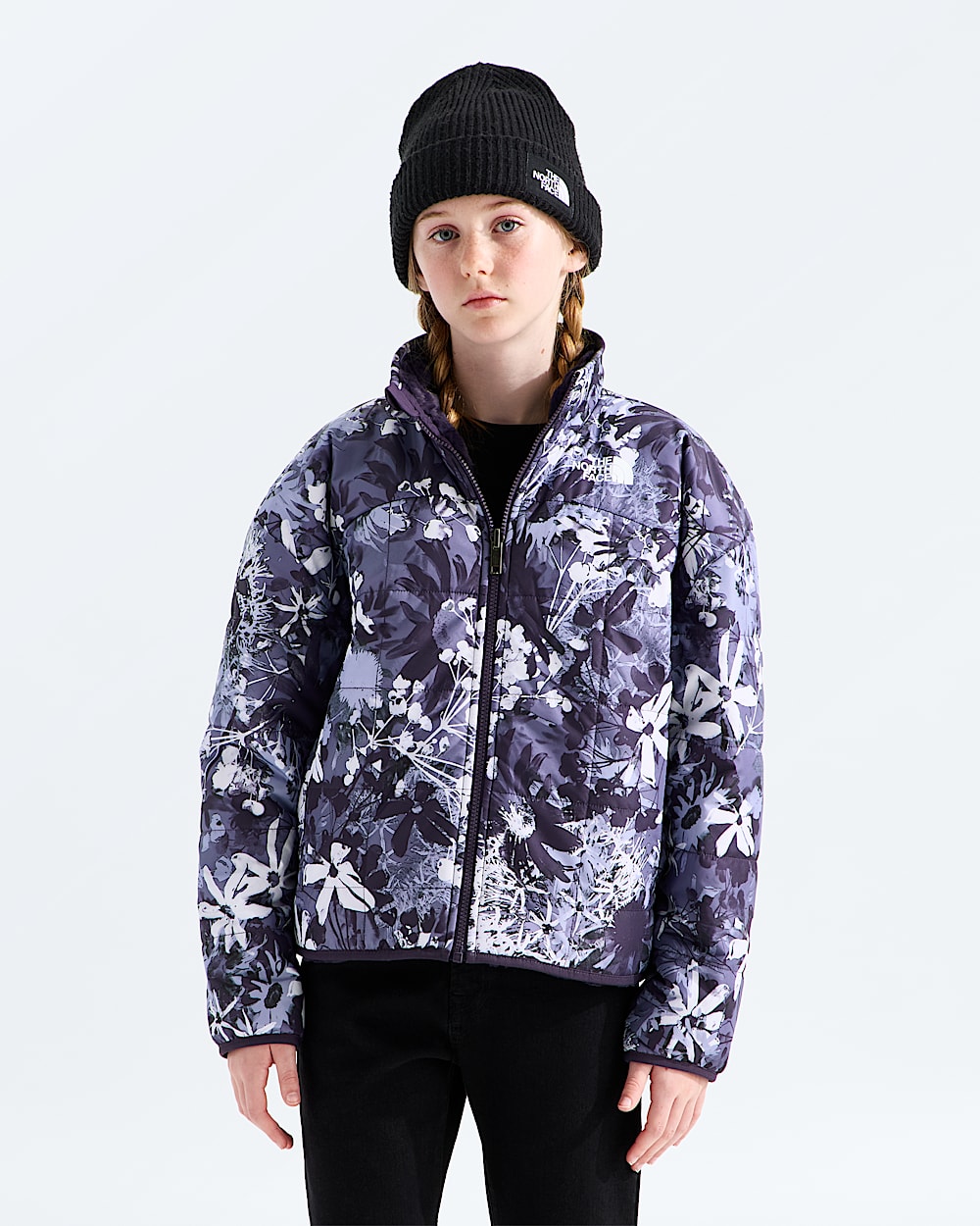 Manteau Shasta rversible et imprim  glissire pleine longueur pour filles TNF HERO