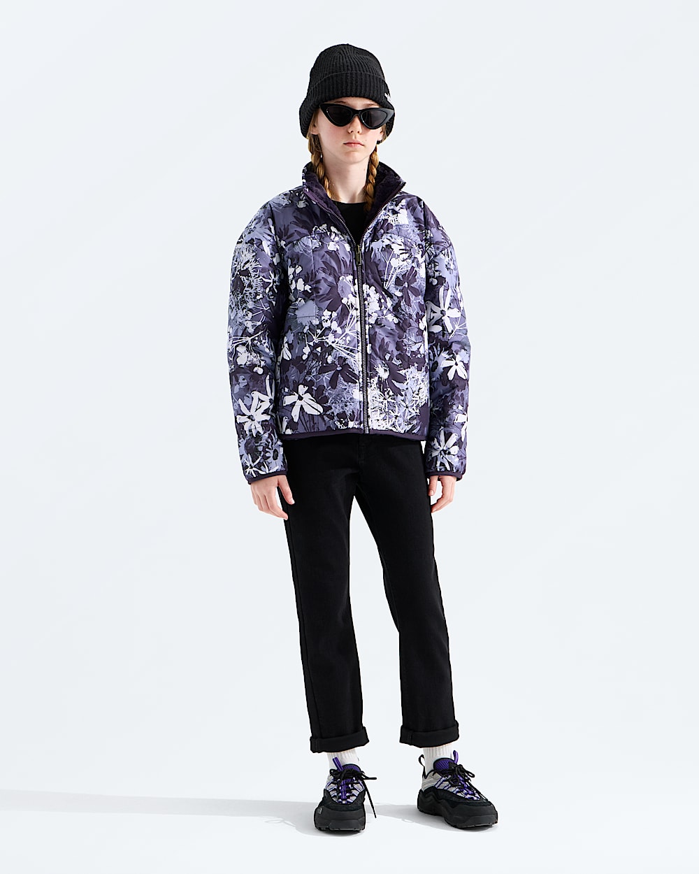 Manteau Shasta rversible et imprim  glissire pleine longueur pour filles TNF HERO2