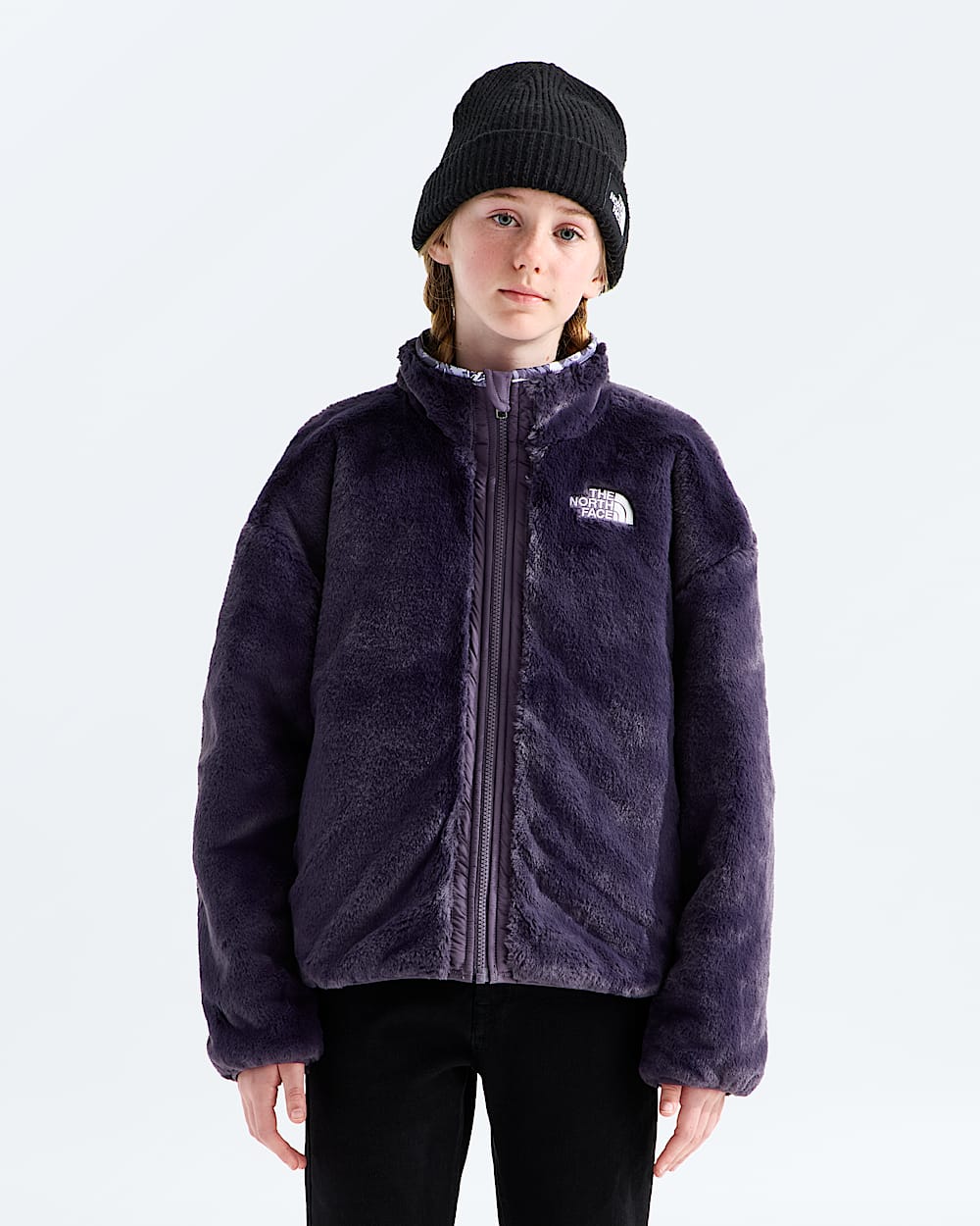 Manteau Shasta rversible et imprim  glissire pleine longueur pour filles TNF HEROREV