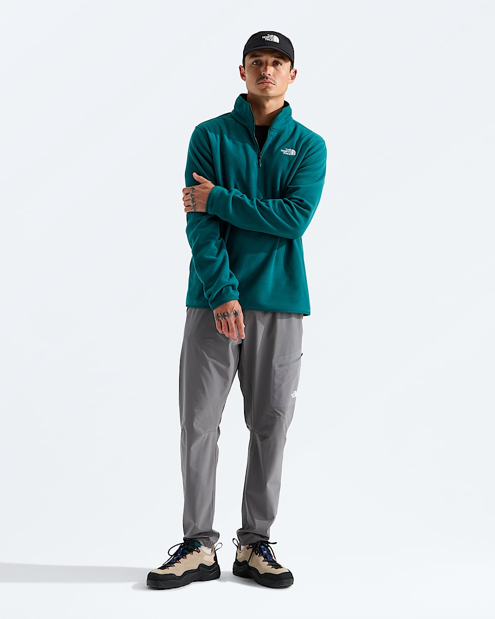 Mens Glacier Fleece Zip Jacket TNF HERO2