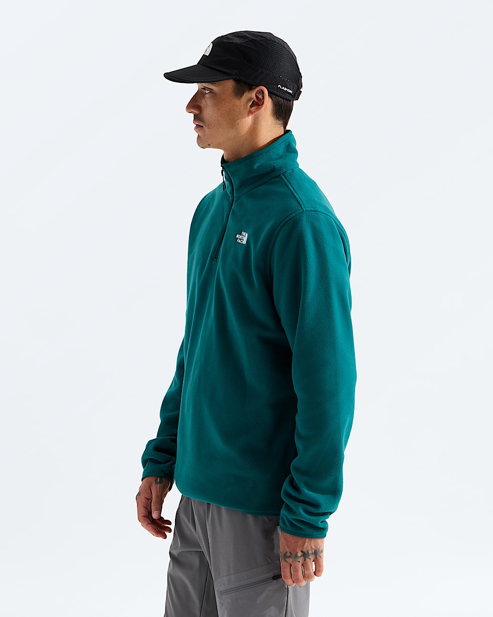 Mens Glacier Fleece Zip Jacket TNF MODEL34