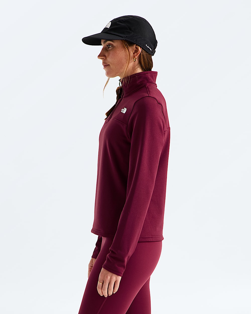 Womens Cedar Trail Grid Fleece Zip Jacket TNF MODEL34
