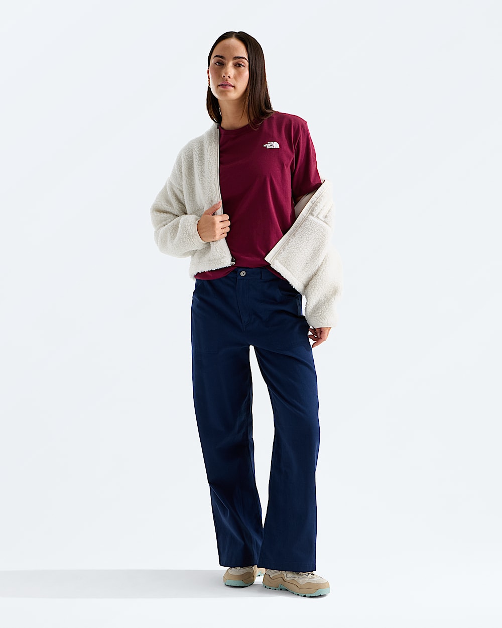 Womens Evolution Simple Dome Relaxed ShortSleeve Tee TNF HERO2