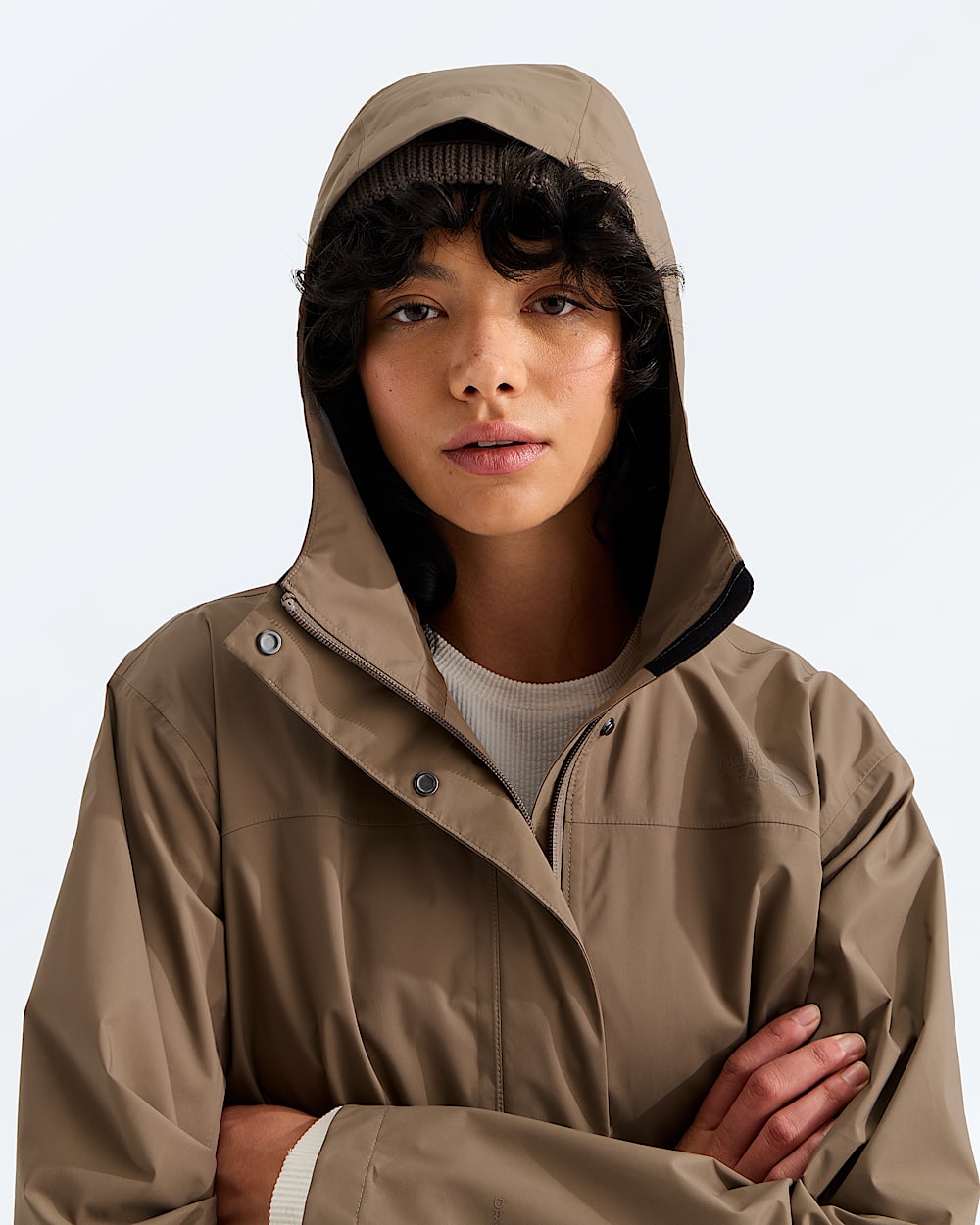Womens Voyage Rain 3L Hooded Parka TNF MODELHOOD2